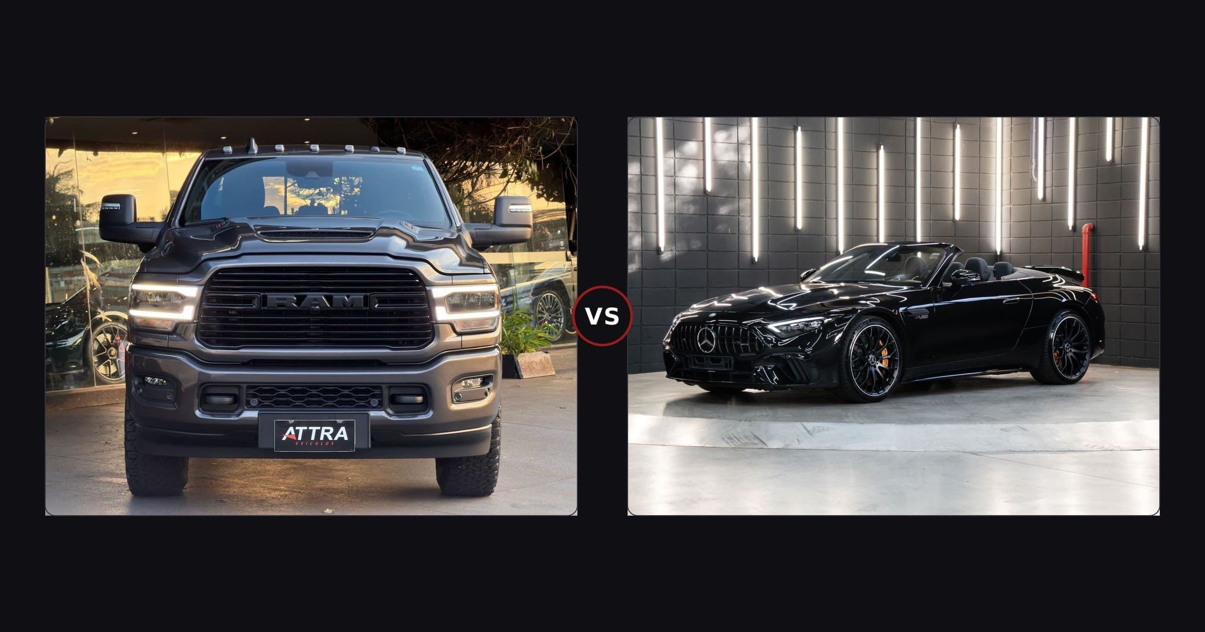 RAM 3500 vs Mercedes SL-63